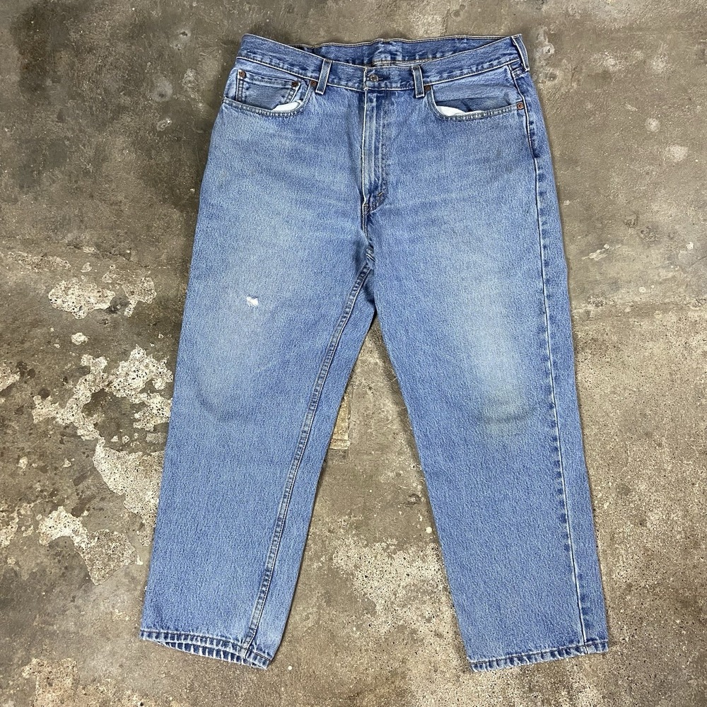 Levi's 550 Jeans Size 38x29 Blue Denim Medium Wash Straight Fit Casual Wear